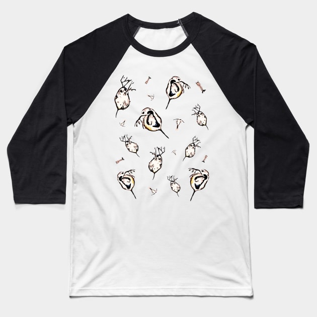 Daphnia spec. (Crustacea), Collage Baseball T-Shirt by RosArt100